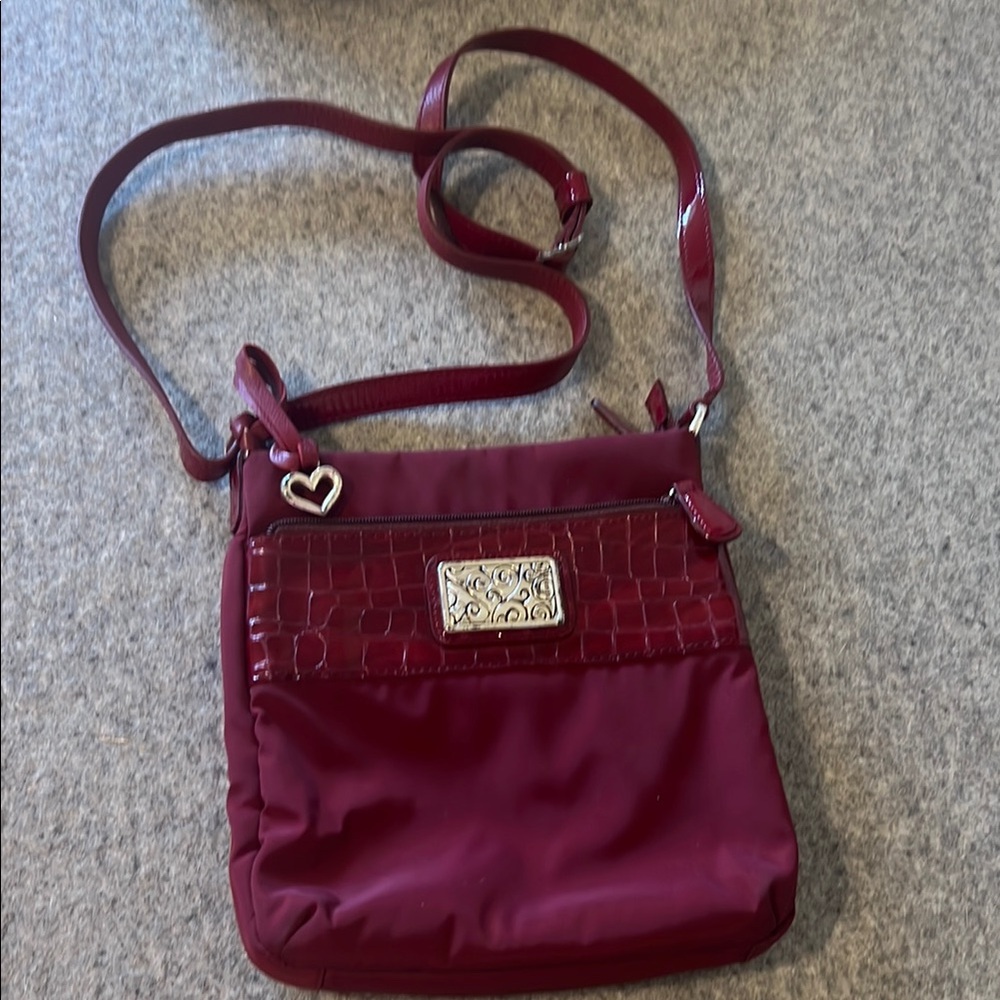 Brighton Elegant Burgundy Crossbody Bag like new